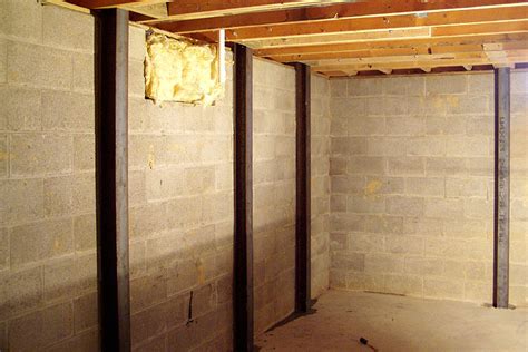 enclosed steel beams for basement